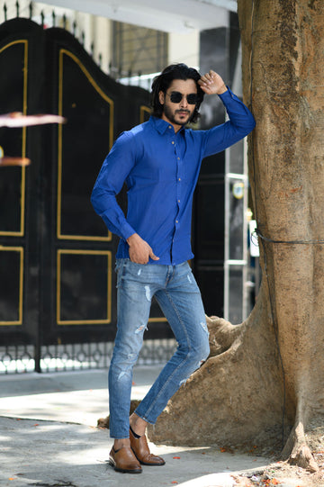 Royal Blue Men's Shirt - NamegStore